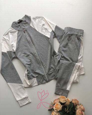 jeitodemulher_shop conjunto moletinho blusa calca cinza