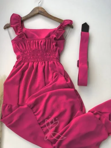Vestido Longo - Juliana - Pink - Jeito de Mulher