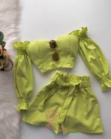 jeitodemulher_shop conjunto cropped short verde abacate rubia 1